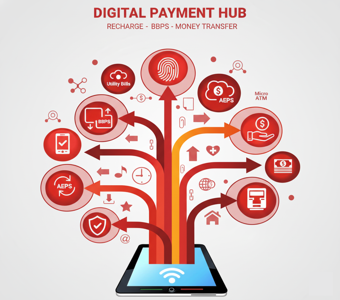 Digital payment team working